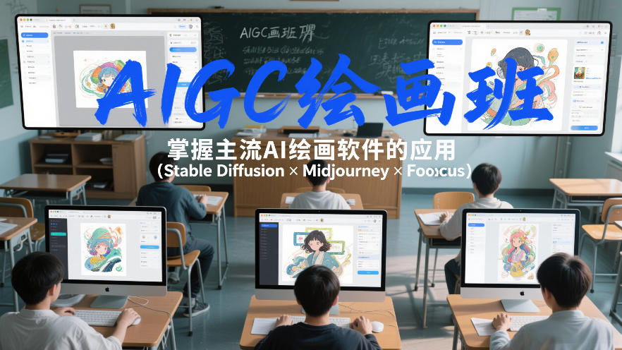 AIGC绘画班，掌握主流Ai绘画软件的应用(Stable Diffusion x Midjourney x Fooocus)-阿牛笔记
