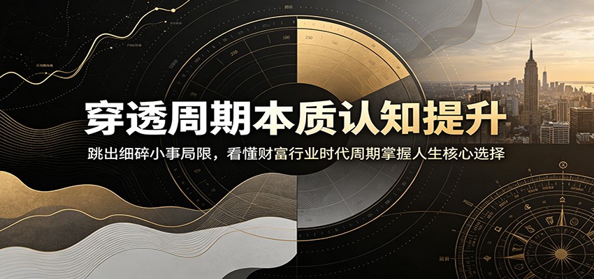 穿透周期本质认知提升：跳出细碎小事局限，看懂财富行业时代周期掌握人生核心选择-阿牛笔记