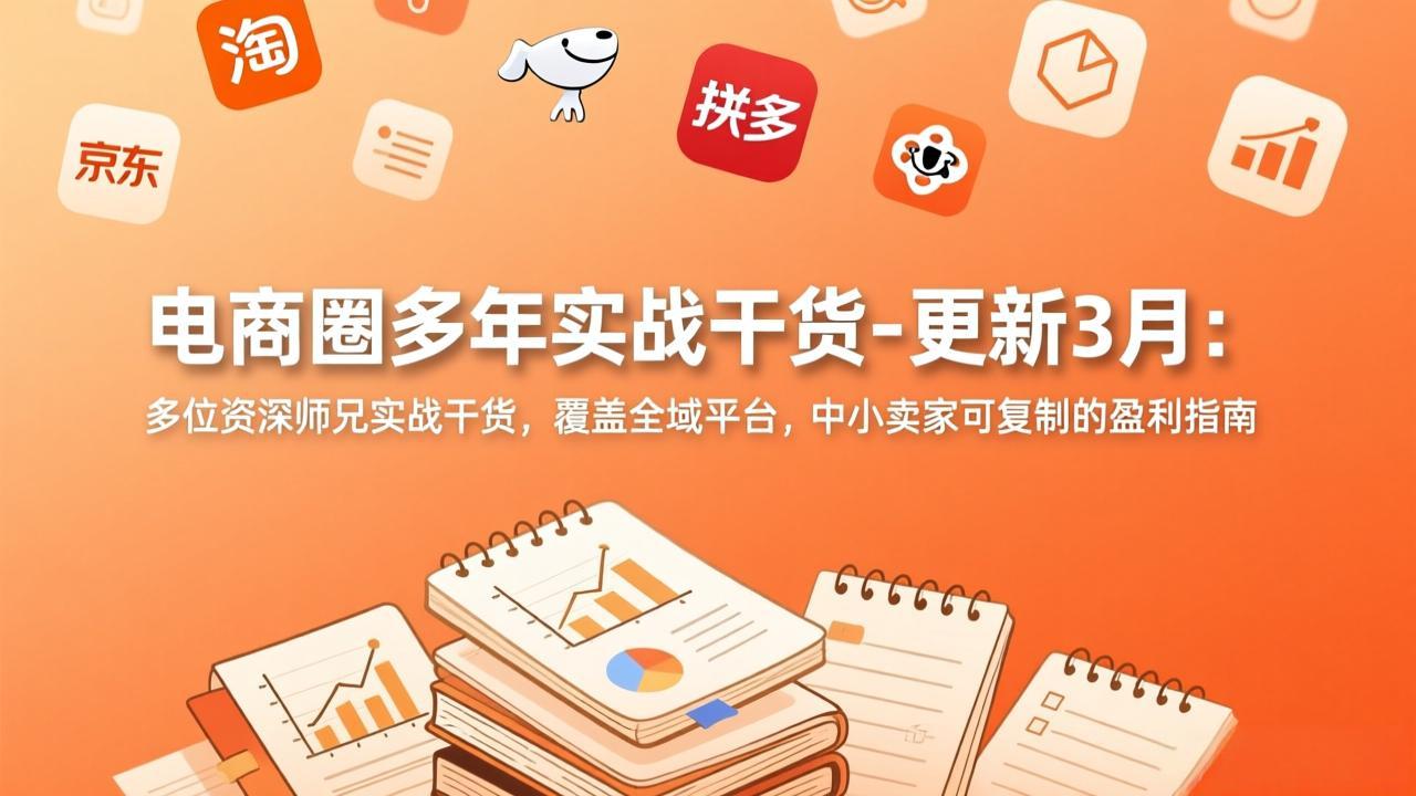 电商圈多年实战干货-更新3月：多位资深师兄实战干货，覆盖全域平台，中小卖家可复制的盈利指南-阿牛笔记