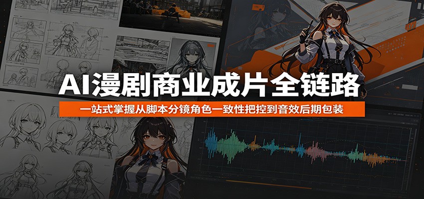 AI漫剧商业成片全链路：一站式掌握从脚本分镜角色一致性把控到音效后期包装-阿牛笔记