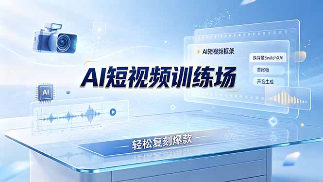 老陈AI短视频训练场:AI短视频框架+换背景SwitchXAI+首尾帧+声音生成,轻松复刻爆款-阿牛笔记