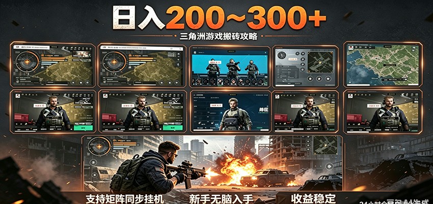 日入200~300+ 三角洲全自动搬砖项目，新手零门槛即可无脑入手-阿牛笔记