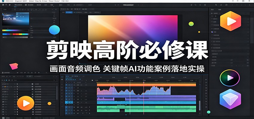 剪映高阶必修课：画面音频调色，关键帧AI功能案例落地实操-阿牛笔记