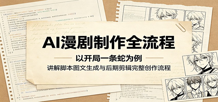AI漫剧制作全流程:以开局一条蛇为例,讲解脚本图文生成与后期剪辑完整创作流程-阿牛笔记