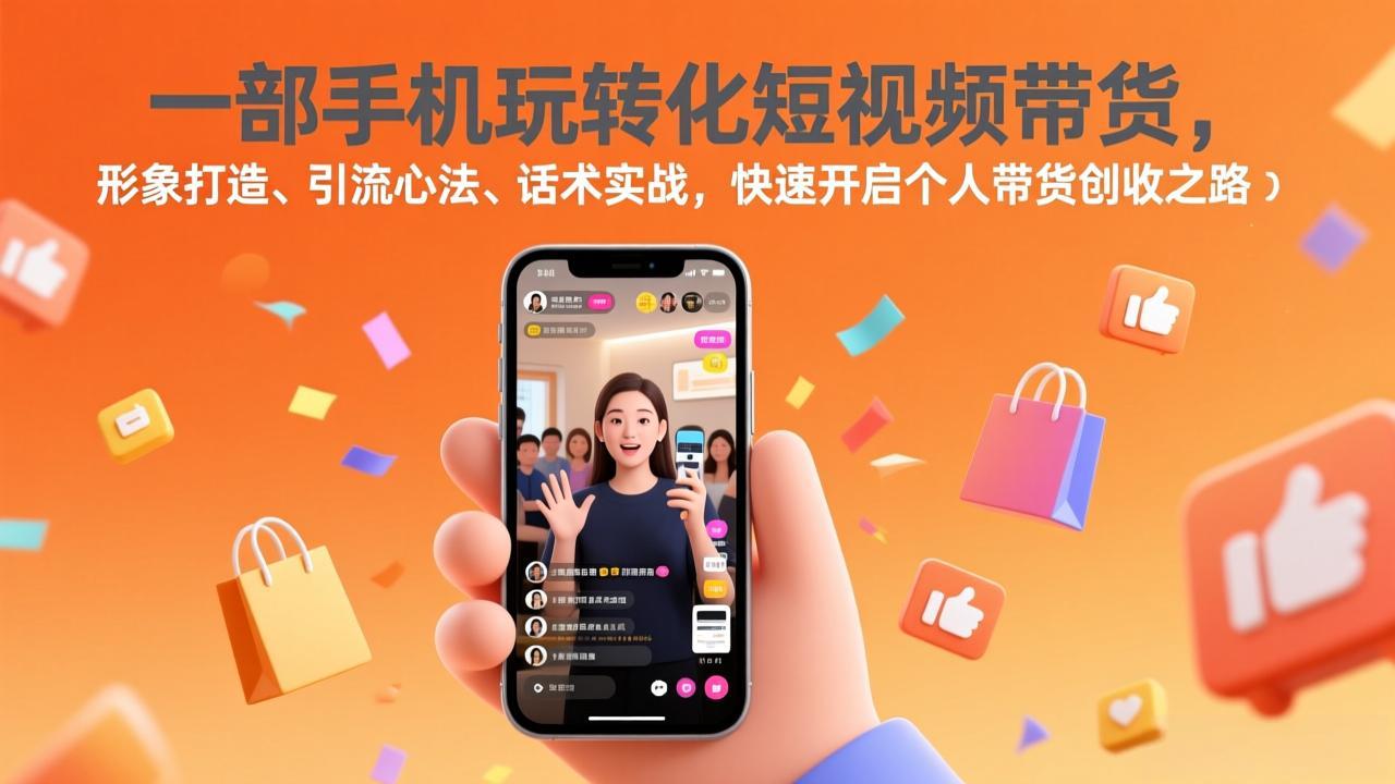 一部手机玩转化短视频带货，形象打造、引流心法、话术实战，快速开启个人带货创收之路-阿牛笔记