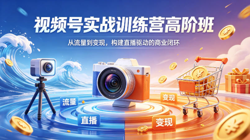 视频号实战训练营高阶班，从流量到变现，构建直播驱动的商业闭环(26年4月)-阿牛笔记