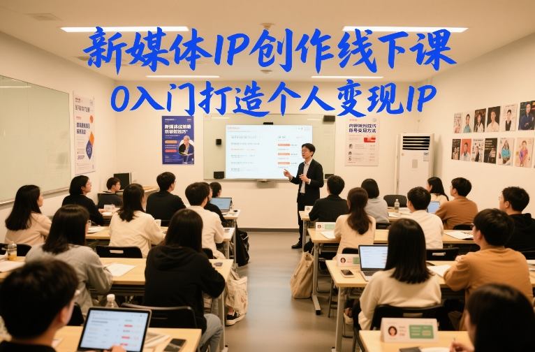 新媒体IP创作线下课，0入门打造个人变现IP-阿牛笔记