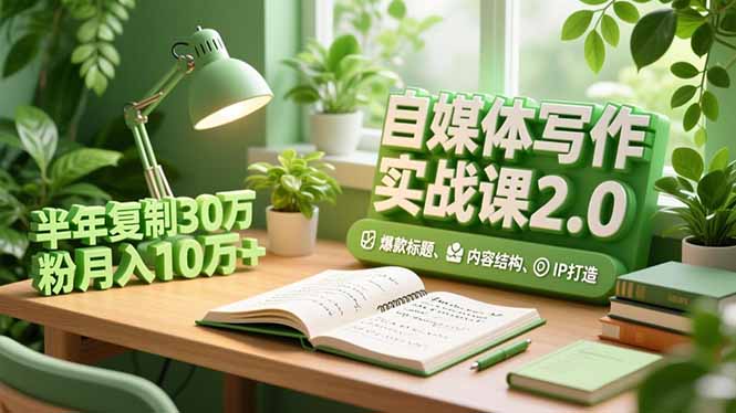 自媒体写作实战课2.0，爆款标题、内容结构、IP打造，半年复制30万粉月入10万+-阿牛笔记