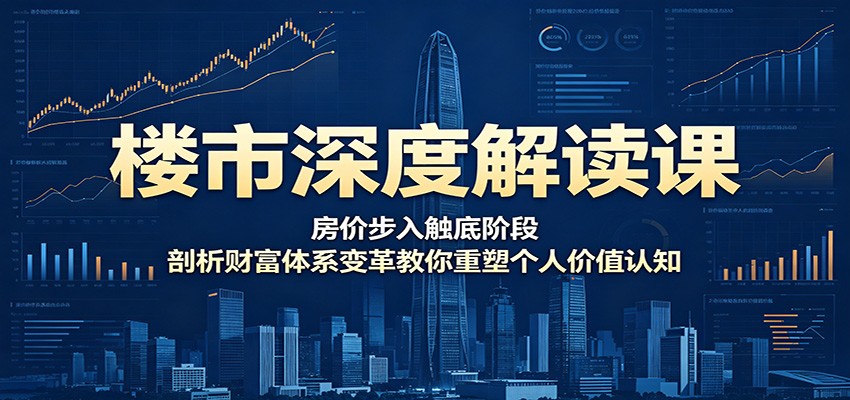 楼市深度解读课:房价步入触底阶段,剖析财富体系变革教你重塑个人价值认知-阿牛笔记
