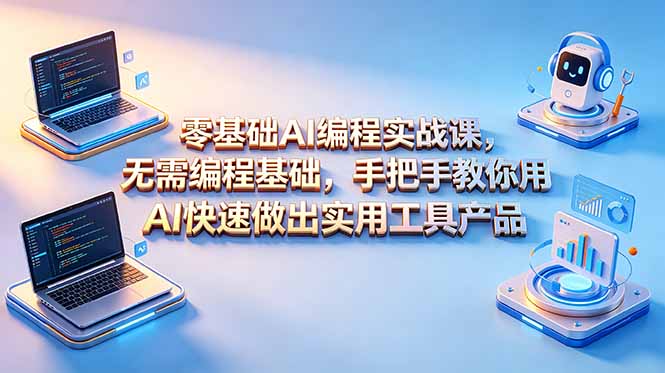 零基础AI编程实战课-更新，无需编程基础，手把手教你用AI快速做出实用工具产品-阿牛笔记