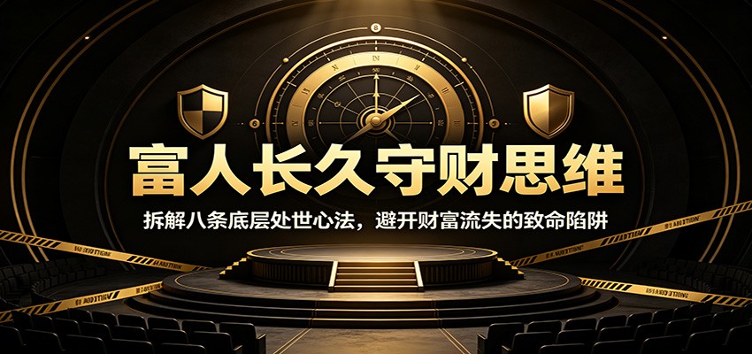 富人长久守财思维：拆解八条底层处世心法，避开财富流失的致命陷阱-阿牛笔记