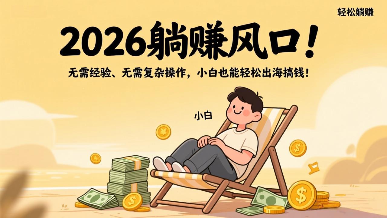 2026躺赚风口！无需经验、无需复杂操作，小白也能轻松出海搞钱！-阿牛笔记