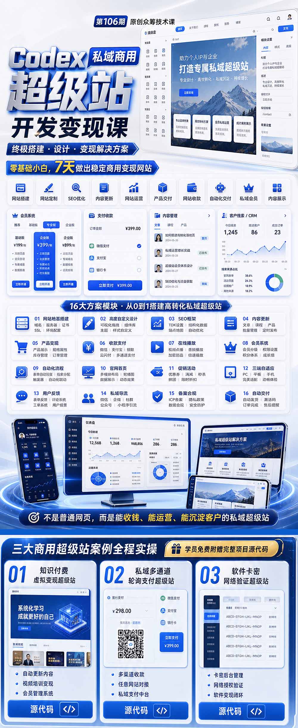 Codex私域商用超级站Ai开发变现课106期-更新0630：不是普通网站，而是能收钱，能运营，能沉淀客户的私域超级站-阿牛笔记