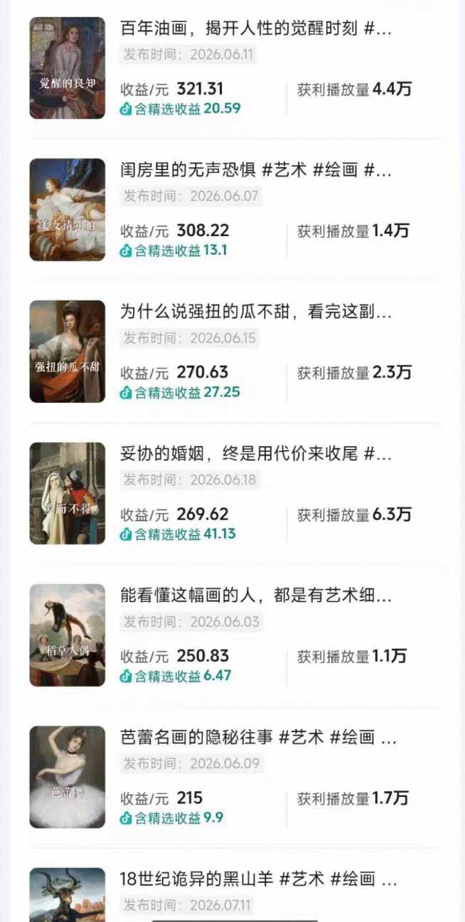 油画解说教学-398众筹来的技术:选题×对标×素材×文案×配音×剪辑×2天开精选×7天通9项权益-阿牛笔记
