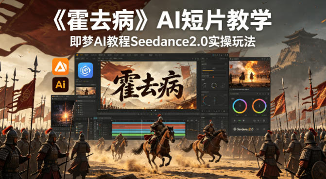 《霍去病》AI短片教学，即梦AI教程Seedance2.0实操玩法-阿牛笔记