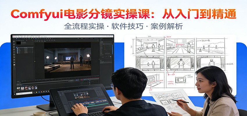 ComfyUI电影分镜实操课：分镜一致性，全流程AI视频制作，零基础也能做专业分镜-阿牛笔记