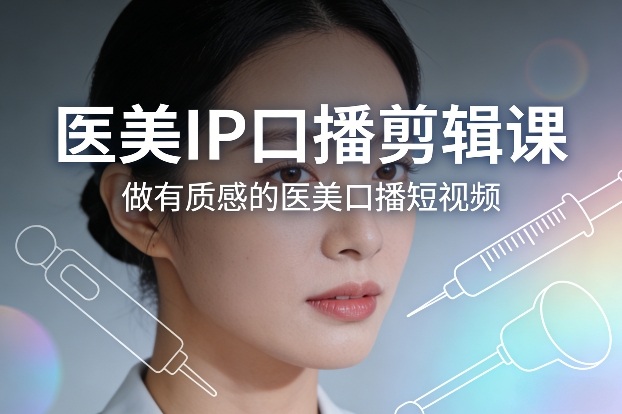 医美IP口播剪辑课，做有质感的医美口播短视频-阿牛笔记