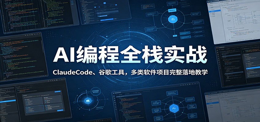 AI编程全栈实战：ClaudeCode、谷歌工具，多类软件项目完整落地教学-阿牛笔记