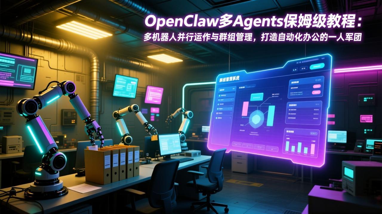 OpenClaw多Agents保姆级教程：多机器人并行运作与群组管理，打造自动化办公的一人军团-阿牛笔记
