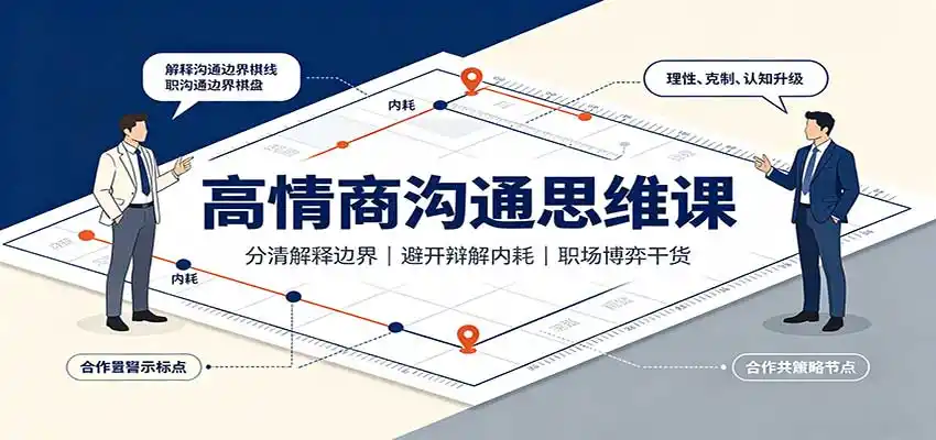 高情商沟通思维课：分清解释边界，避开辩解内耗，职场博弈干货-阿牛笔记