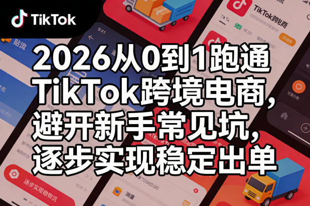 2026从0到1跑通TikTok跨境电商，避开新手常见坑，逐步实现稳定出单-阿牛笔记