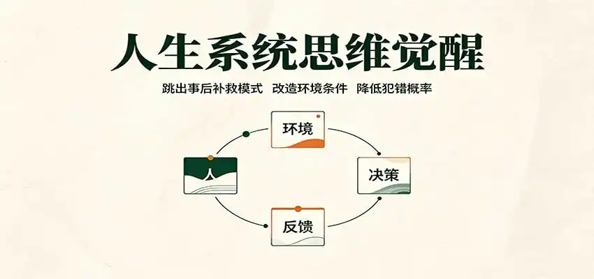 人生系统思维觉醒：跳出事后补救模式，改造环境条件，降低犯错概率-阿牛笔记