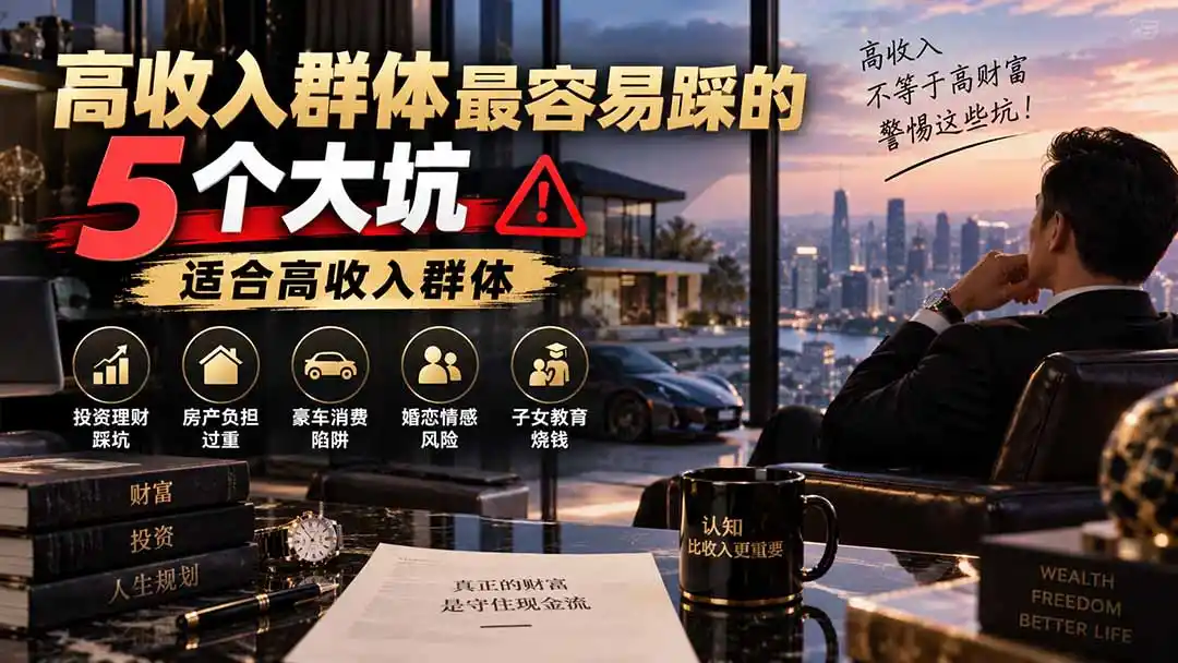 付费文章：高收入群体最容易踩的5个大坑，适合高收入群体-阿牛笔记