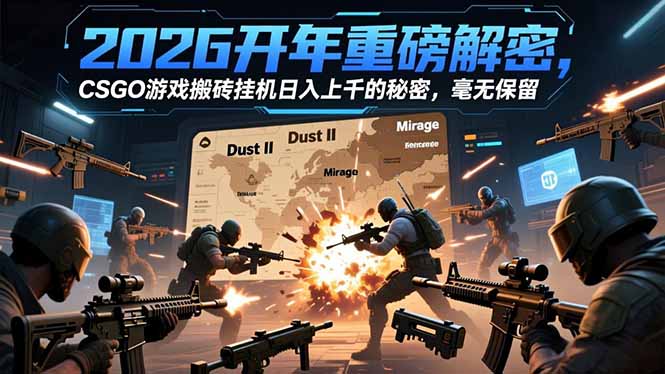 2026开年重磅解密，CSGO游戏搬砖挂机日入上千的秘密，毫无保留-阿牛笔记