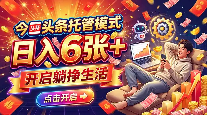 今日头条AI托管模式,每天5分钟,最高月入5000+,操作超简单,零门槛-阿牛笔记