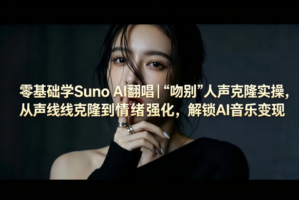 零基础学Suno AI翻唱｜《吻别》人声克隆实操，从声线克隆到情绪强化，解锁AI音乐变现-阿牛笔记