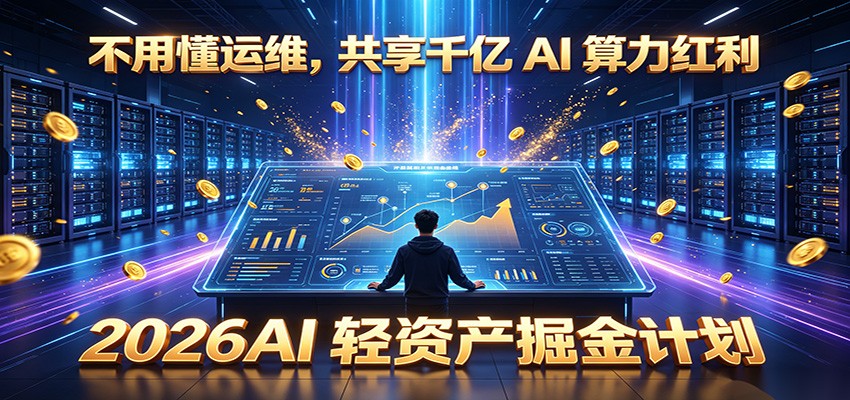 不用懂运维，共享千亿 AI 算力红利，2026AI 轻资产掘金计划-阿牛笔记