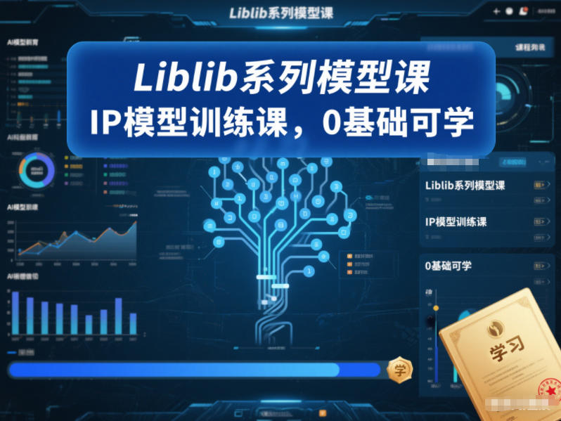 Liblib系列模型课，IP模型训练课，0基础可学-阿牛笔记