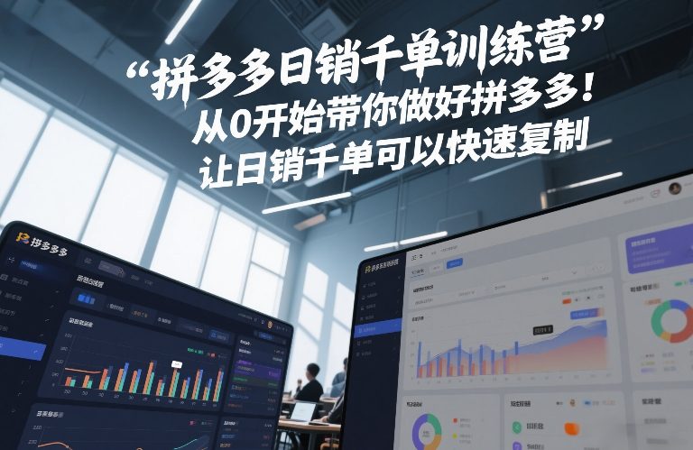 拼多多日销千单训练营，从0开始带你做好拼多多，让日销千单可以快速复制(更新26年1月)-阿牛笔记