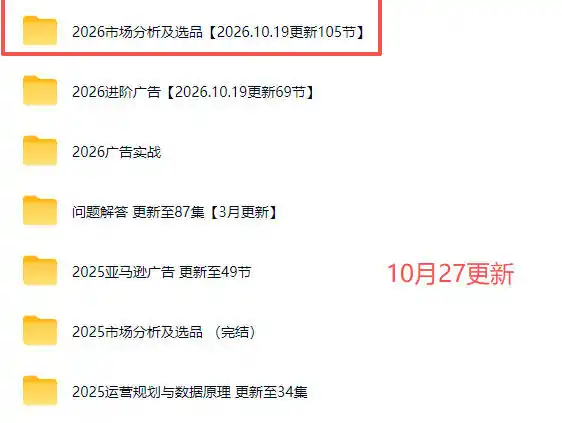 2026亚马逊视频教程，学习我们的商业模式，以及2026最新的选品及运营经验(更新1027)-阿牛笔记