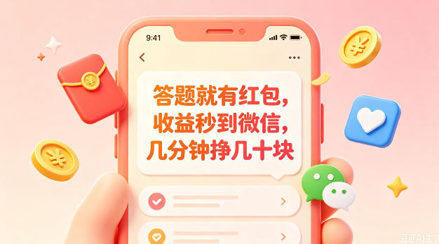 答题就有红包,收益秒到微信,几分钟挣几十块,学生党上班族宝妈都可以玩【揭秘】-阿牛笔记