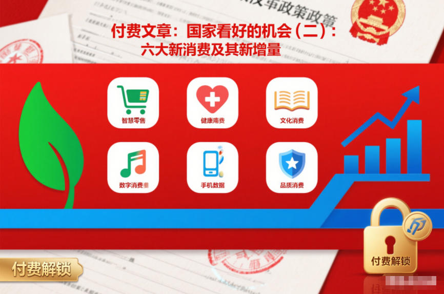 付费文章：国家看好的机会(二)：六大新消费及其新增量-阿牛笔记