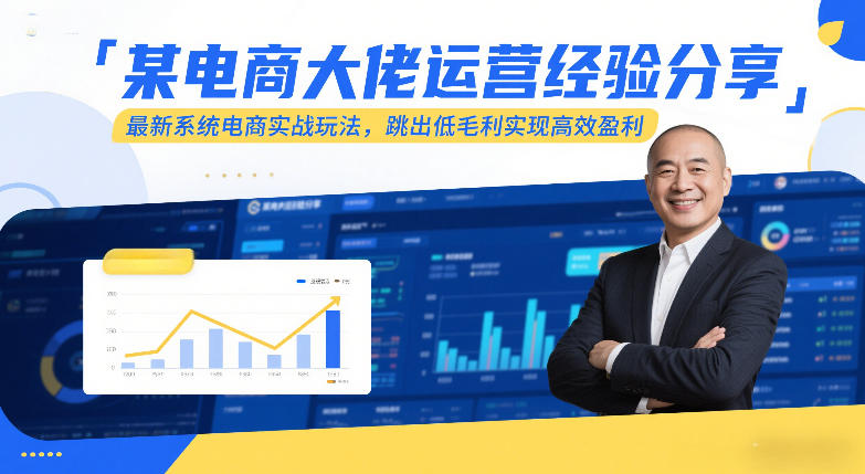 某电商大佬运营经验分享，最新系统电商实战玩法，跳出低毛利实现高效盈利(更新)-阿牛笔记