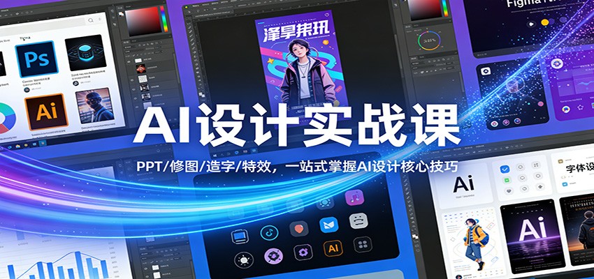 AI设计实战课：PPT/修图/造字/特效，一站式掌握AI设计核心技巧-阿牛笔记