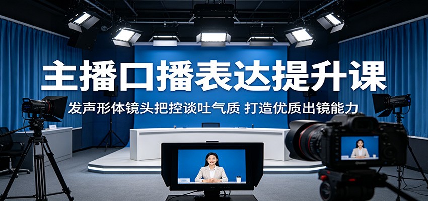 主播口播表达提升课：发声形体镜头把控谈吐气质，打造优质出镜能力-阿牛笔记