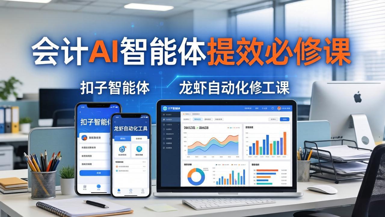 财务会计AI智能体提效必修课：扣子智能体+龙虾自动化+报表分析，一站式提升财务工作效率-阿牛笔记