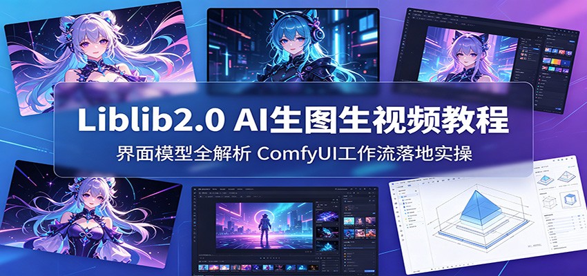 Liblib2.0 AI生图生视频教程：界面模型全解析，ComfyUI工作流落地实操-阿牛笔记