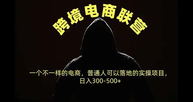 跨境电商联营，一个不一样的电商，普通人可操作日入300-500+-阿牛笔记