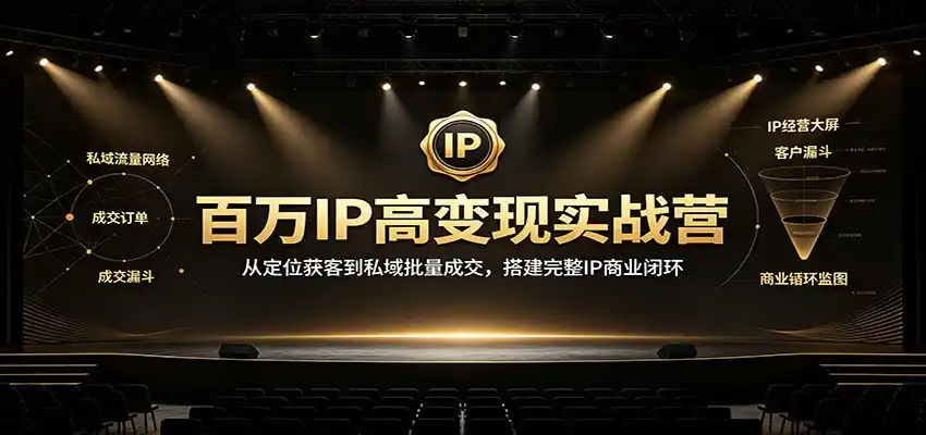 百万IP高变现实战营：从定位获客到私域批量成交，搭建完整IP商业闭环-阿牛笔记