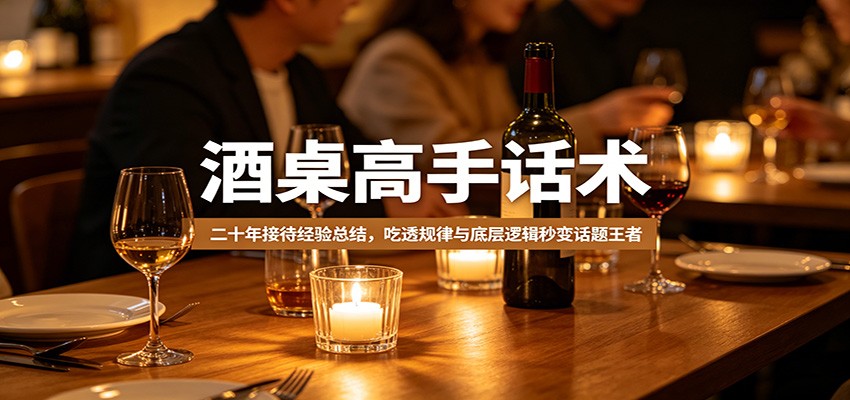 酒桌高手话术：二十年接待经验总结，吃透规律与底层逻辑秒变话题王者-阿牛笔记