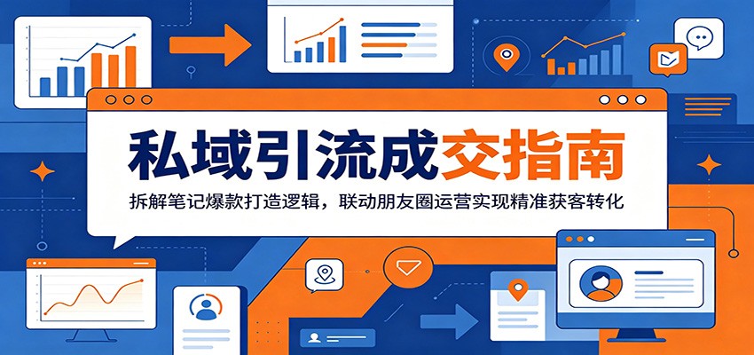 私域引流成交指南:拆解笔记爆款打造逻辑,联动朋友圈运营实现精准获客转化-阿牛笔记