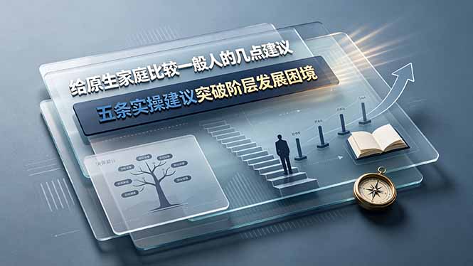 付费文章:给原生家庭比较一般人的几点建议,五条实操建议突破阶层发展困境-阿牛笔记
