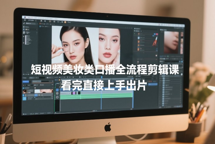 短视频美妆类口播全流程剪辑课，看完直接上手出片-阿牛笔记