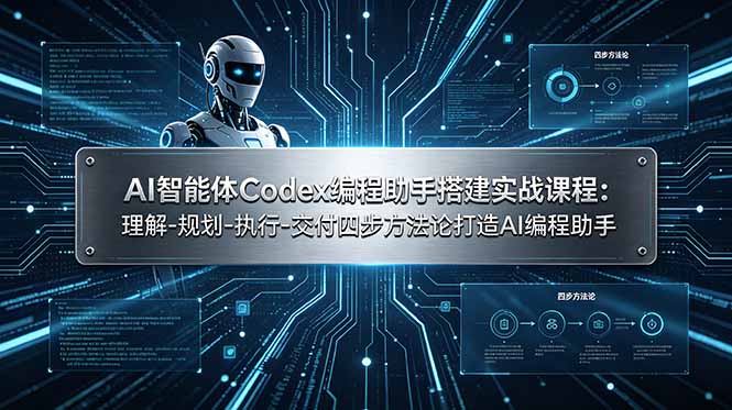 AI智能体Codex编程助手搭建实战课程：理解-规划-执行-交付四步方法论打造AI编程助手-阿牛笔记