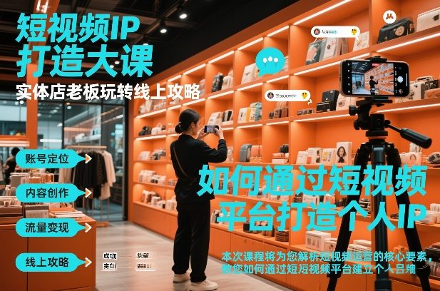 短视频ip打造大课，实体店老板玩转线上攻略-阿牛笔记