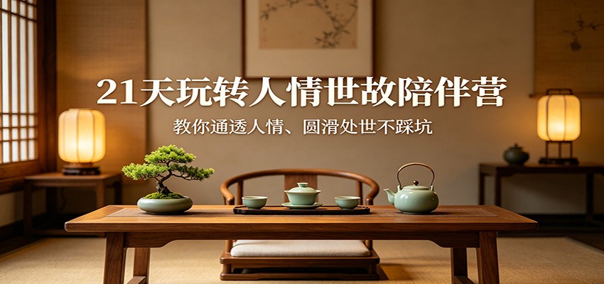 21天玩转人情世故陪伴营：教你通透人情、圆滑处世不踩坑-阿牛笔记